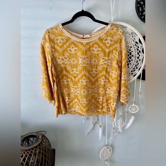 Solitaire Tops - Solitaire Yellow Blouse